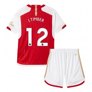 Arsenal Jurrien Timber #12 Hemmaställ Barn 2023-24 Kortärmad (+ Korta byxor)